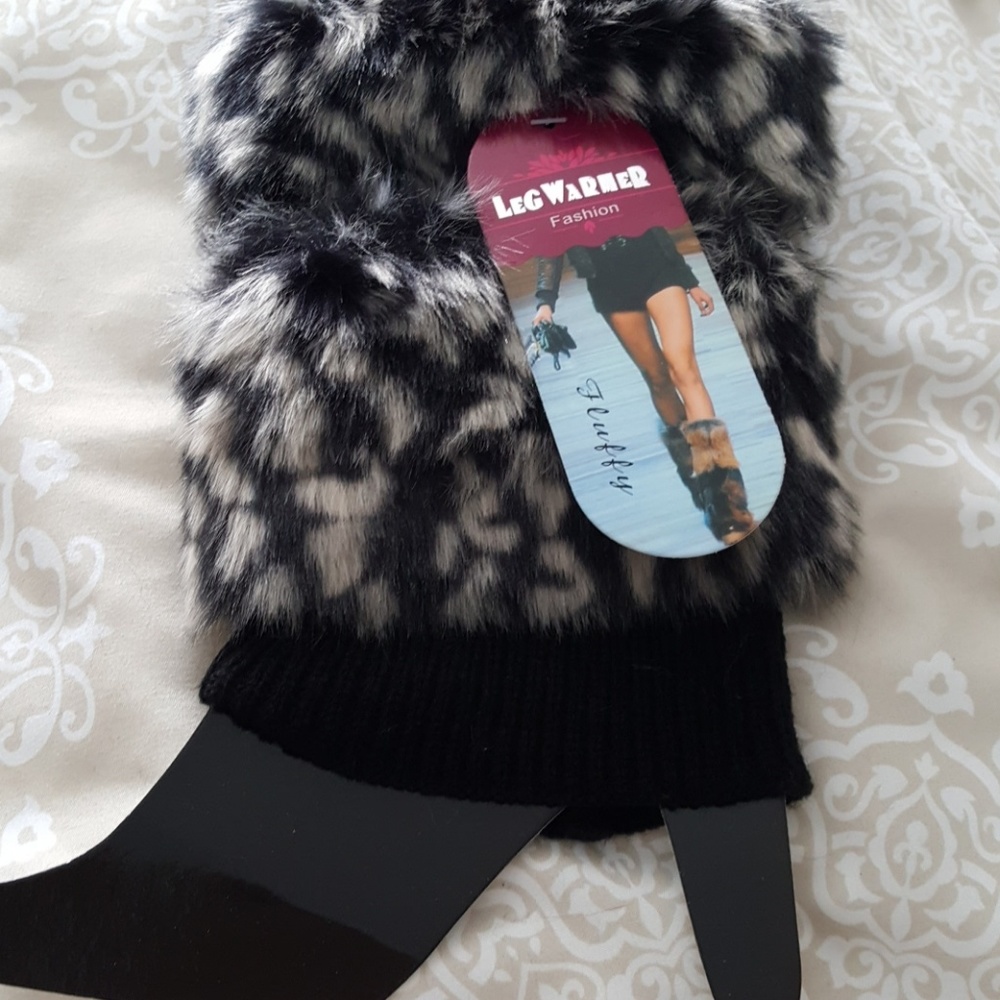 Pink Furry Boot / Shoe Toppers PINK
